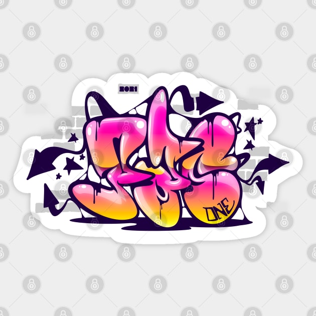 Pac One Bubble 21 Sticker by trev4000